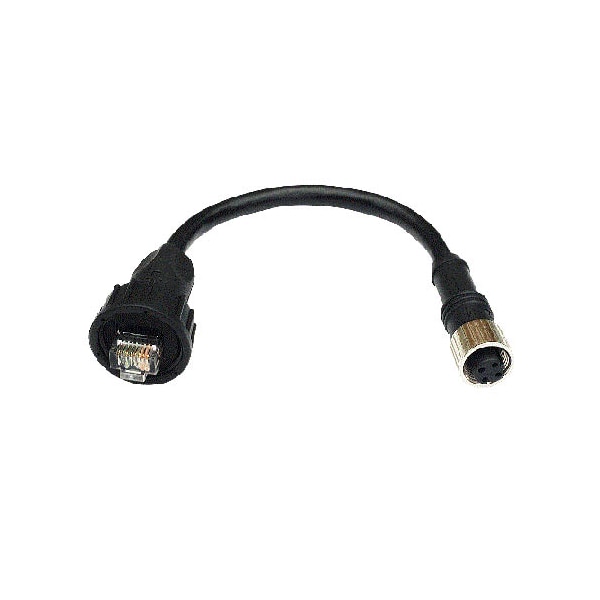 10 Cm M12-To-Rj45 Cat-5E Utp Ethernet Cable W/ Ip67-Rated Female